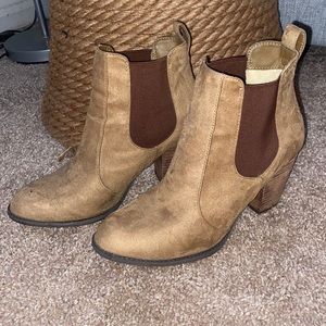 Brown Leather Booties